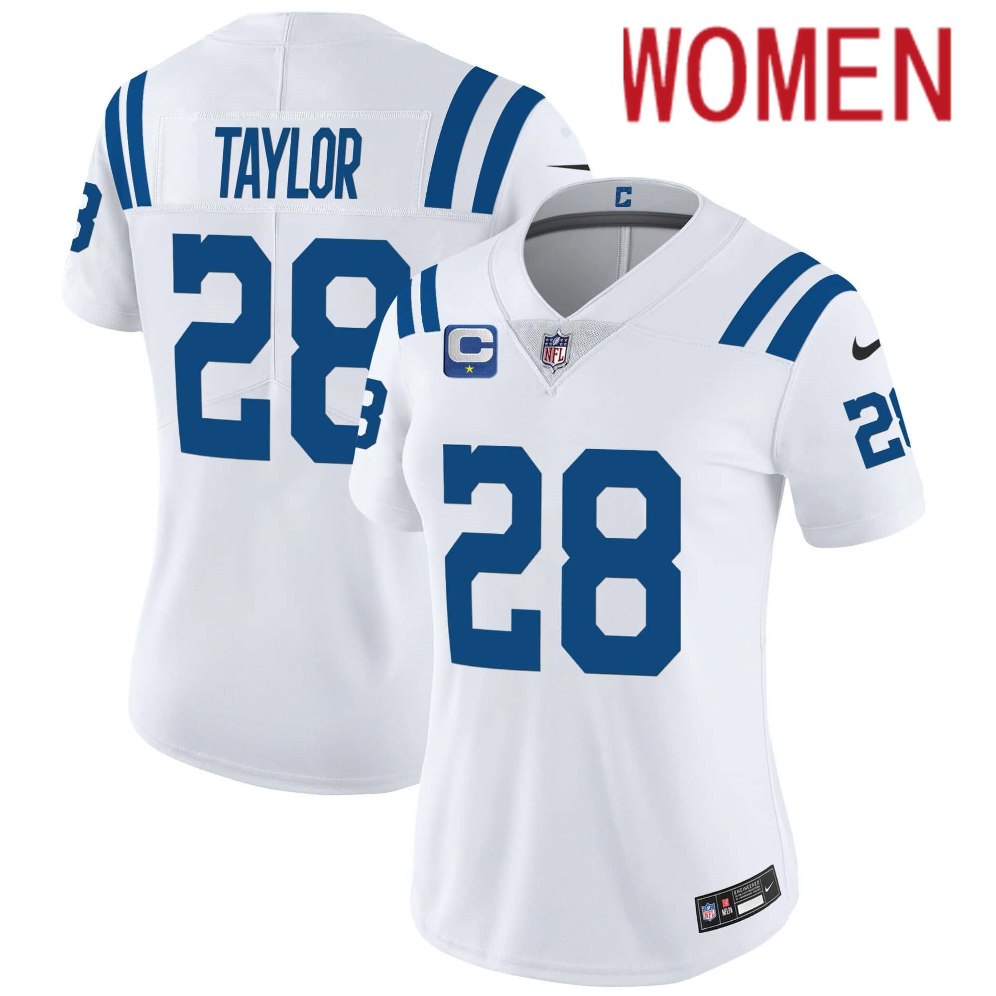 Women Indianapolis Colts #28 Taylor White 2024 Nike Vapor Limited NFL Jersey